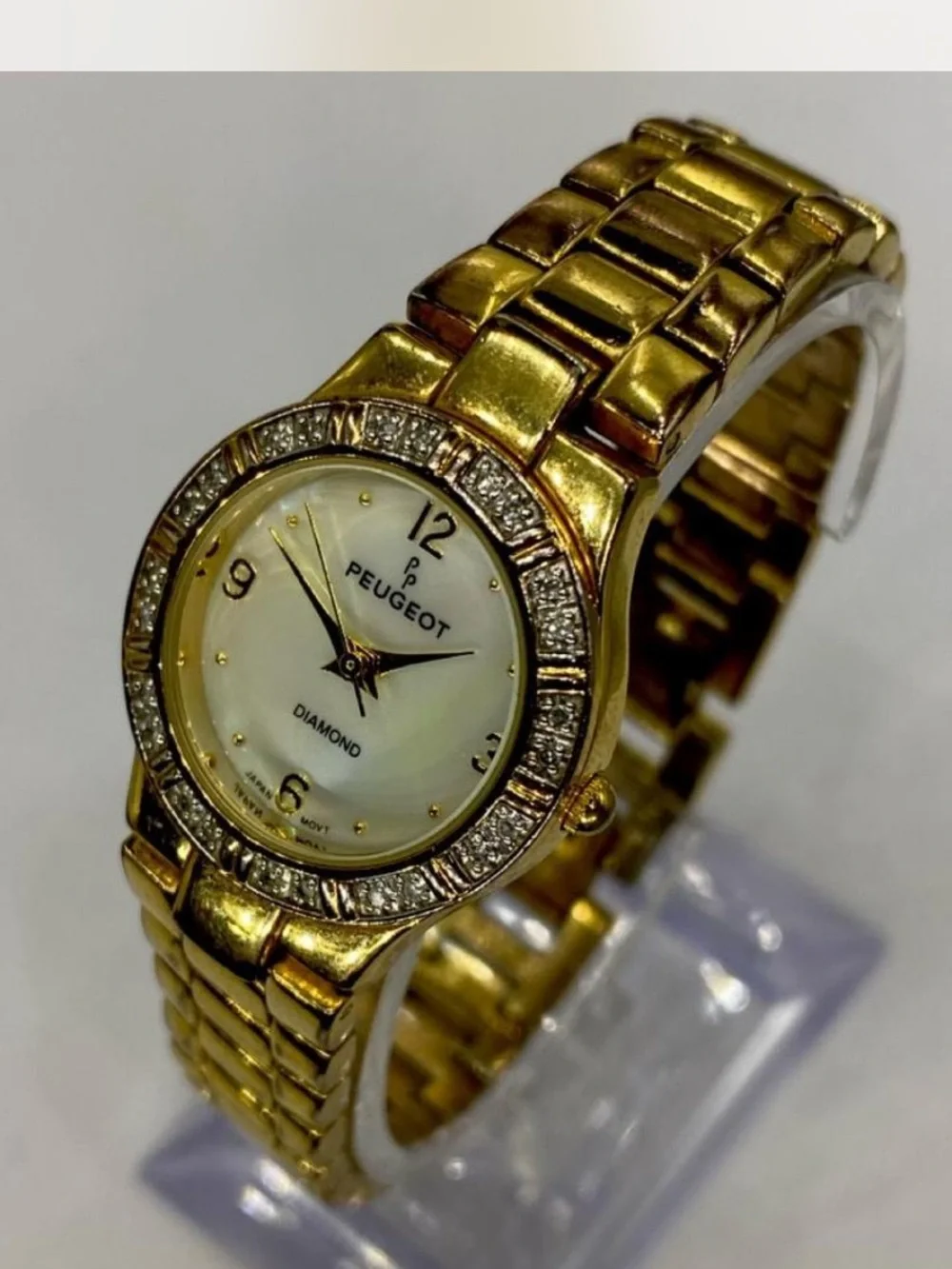 *** Peugeot  ^^^ Women's Gold Diamond Accent Bracelet Watch * Luxury ^^^